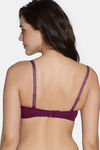 Zivame Twilight Thistle Padded Wired 3/4Th Coverage T-Shirt Bra - Dark Purple — thumbnail 3